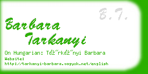 barbara tarkanyi business card